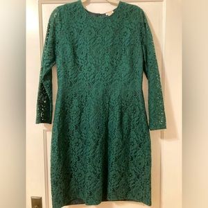 J crew factory green lace dress